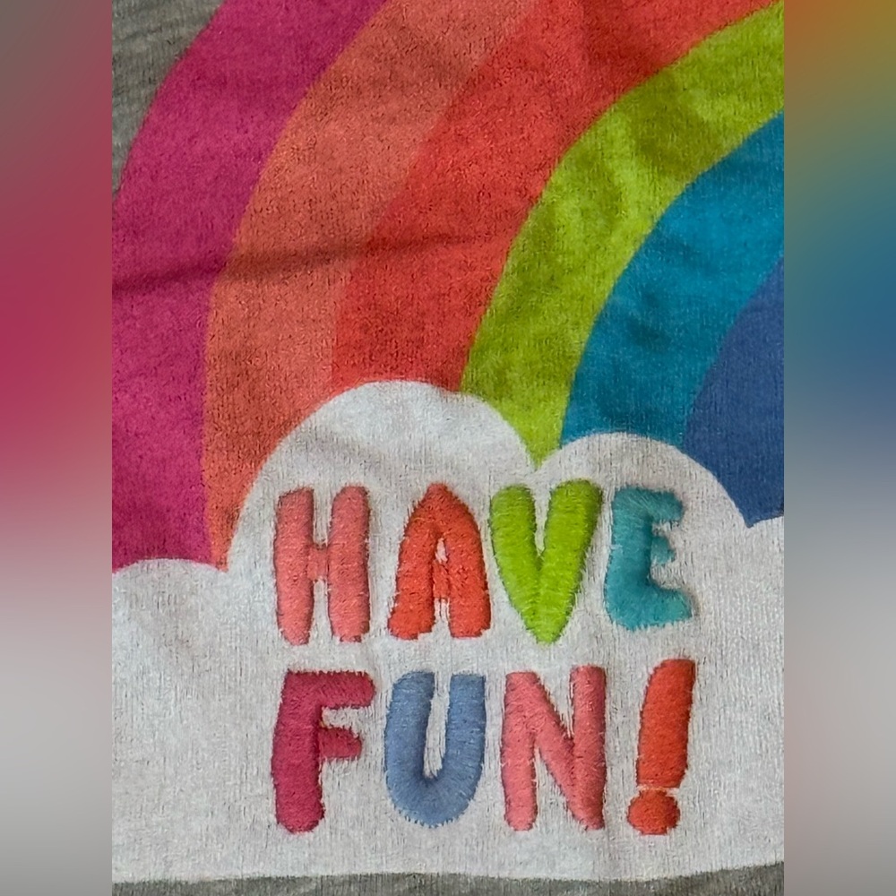 NWT Girls’ Hatley 4T Outfit “Have Fun” Rainbow Tee + Leggings - Picture 5 of 12